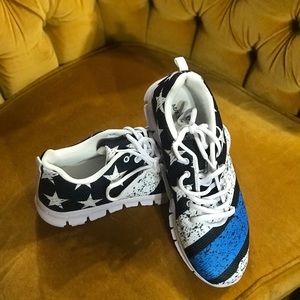 Thin Blue Line Police Officer Tennis Shoes
